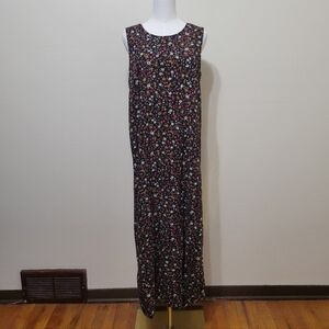 Studio Ease | 90s Black Floral Maxi Dress